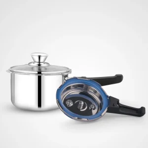 Garuda Nexen Triply Pressure Cooker 1.5Ltr | 2.5Ltr | 3.5Ltr | 4Ltr | 5.5Ltr Outer Lid With Extra Glass Lid , TriPly Stainless Steel Cooker