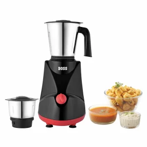 BOSS B252 Comfort 500W Mixer Grinder with Powerful Motor, 2 Stainless Steel Jars, 2 years warranty on Motor