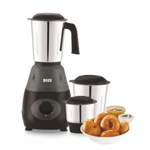 BOSS B274 Bravo 500W Mixer Grinder with Powerful Motor, 3 Stainless Steel Jars, 2 years warranty On Motor