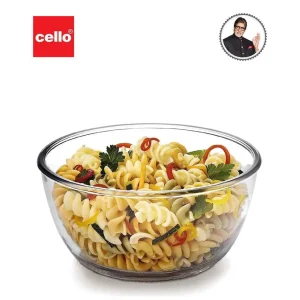 Cello Ornella Toughened Glass Mixing Bowl Without Lid | Microwave Safe Bowl | Dishwasher Safe |  Sizes Available in 500ml, 750ml, 1000ml, 1500ml & 2000ml