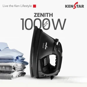 Kenstar  Zenith Heavy Weight Iron – 1000W, Non-Stick Soleplate