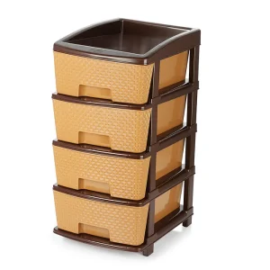 Nakoda Magnum  4 Tier Plastic Drawer Organizer for Home & Office Use | Multipurpose Plastic Drawer