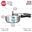 hawkins triply cooker pan 3l-2
