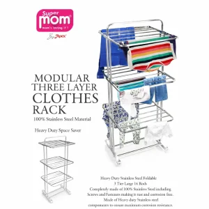 supermom modular 3 layer cloth stand