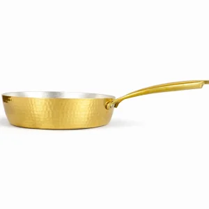 brass frypan hammered side