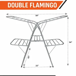 qualis double flamingo cloth stand