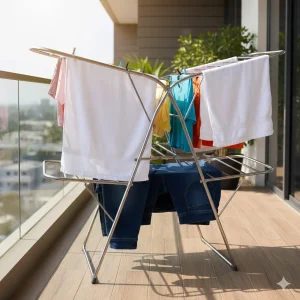 qualis double flamingo cloth stand